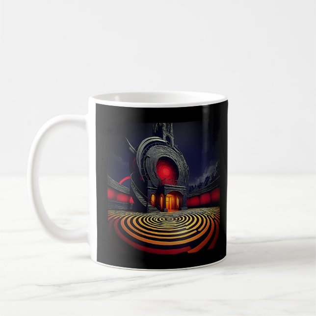 Spiral Out Behalten Going - künstlerisches Mystic  Kaffeetasse (Links)