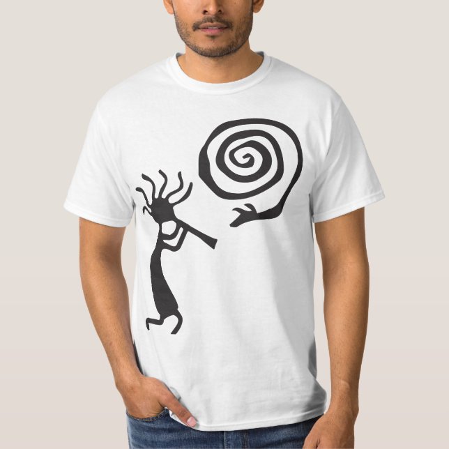 Spiral Petroglyphs Kokopelli T - Shirt (Vorderseite)
