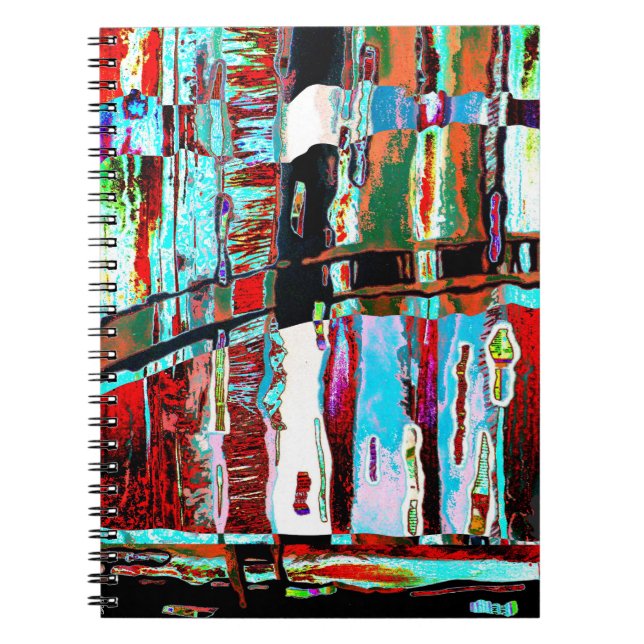 Spiral Photo Notebook Collapse Reflection Abstract Notizblock (Vorderseite)