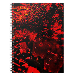 Spiral Photo Notebook red texture in the dark Notizblock