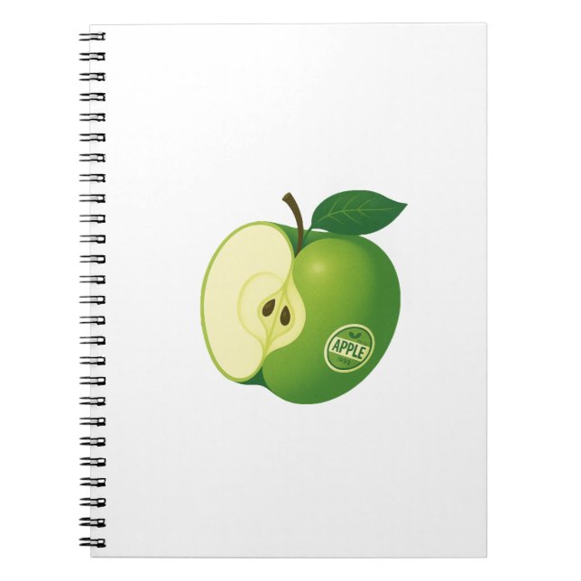 Spiral Photo Notebook with a green apple Notizblock (Vorderseite)