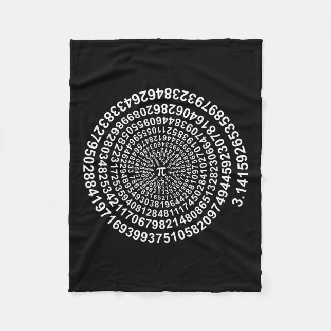Spiral Pi Math Shirt Fleecedecke (Vorderseite)
