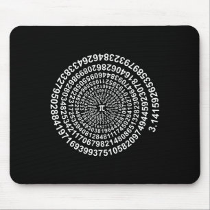 Spiral Pi Math Shirt Mousepad