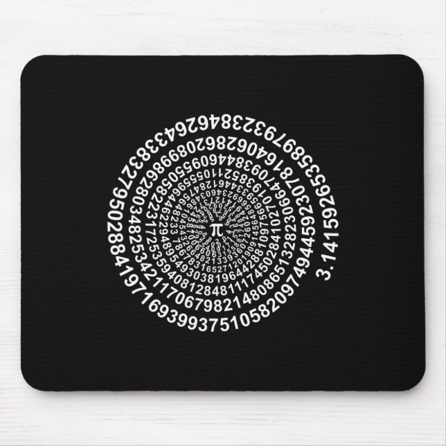 Spiral Pi Math Shirt Mousepad (Vorne)