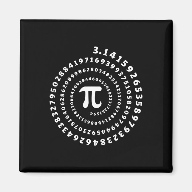 Spiral Pi Shirt Pi Day Math Lover Magnet (Vorne)