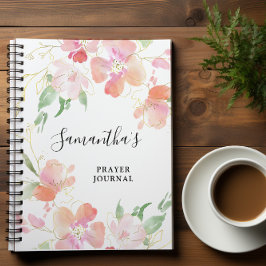 Spiral Pink Floral Prayer Journal-Notebook Notizbuch