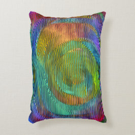 Spiral Rainbow mit Relief und chaotischen Streifen Dekokissen