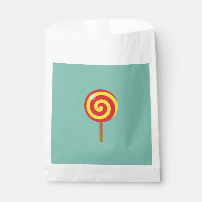 Spiral Red Yellow Lollipop Geschenktütchen (Vorderseite)