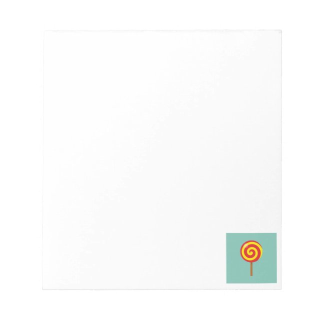 Spiral Red Yellow Lollipop Notizblock (Vorderseite)