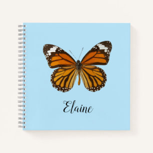 Spiral-Schmetterlingskönig-Personalisiertes Notizb Notizbuch