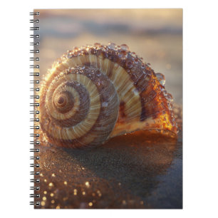 Spiral Seashell Morning Light Notebook Notizblock