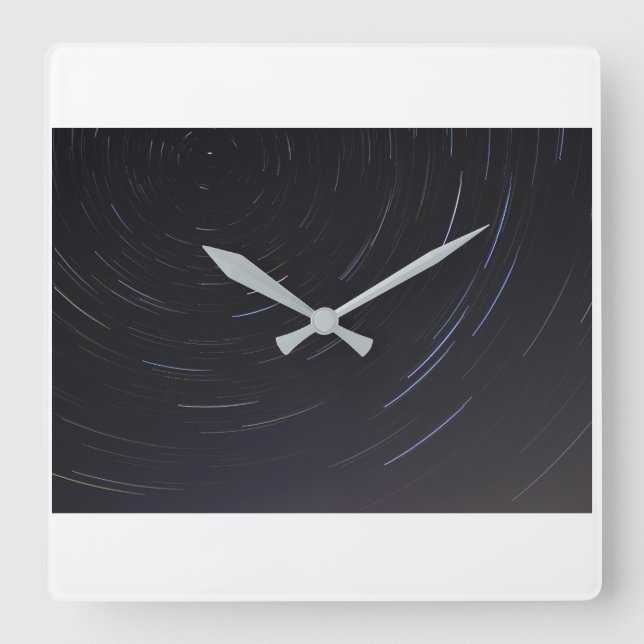 Spiral Star Square Wall Uhr (Vorderseite)