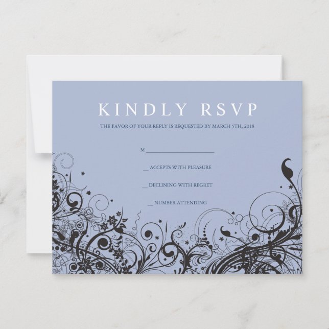 SPIRAL & STARS Jüdische Hochzeitskarte RSVP Karte (Vorderseite)