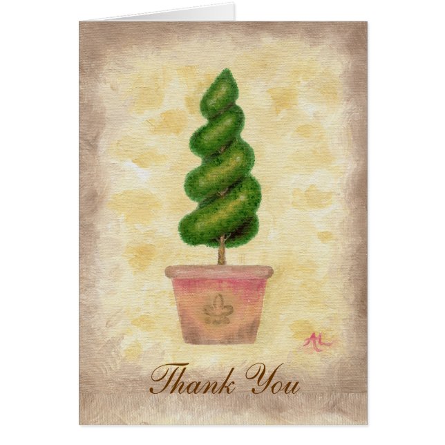 Spiral Topiary Dank Karte (Vorne)