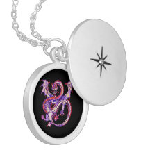Spiral Unicorn Dragon Yin Yang Locket Nekklatur