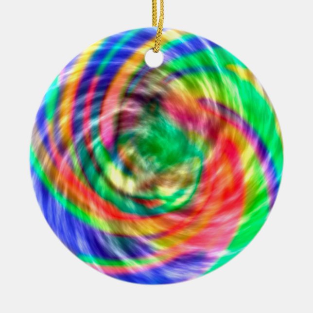 Spiral Vibes Gefärbte Krawatte Weihnachtsschmuck (Vorne)