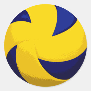 Spiral Volleyball Stickers