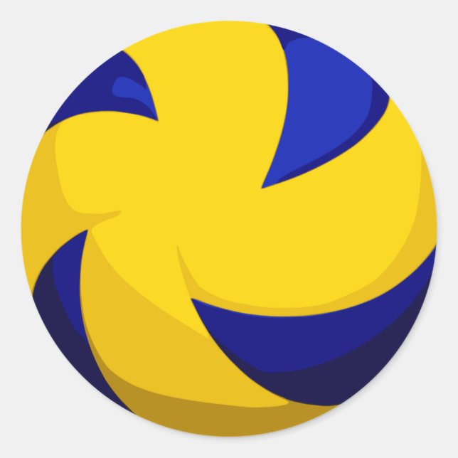 Spiral Volleyball Stickers (glatt) (Vorderseite)