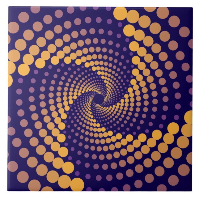 Spiral-Vortex-Muster Fliese (Vorderseite)