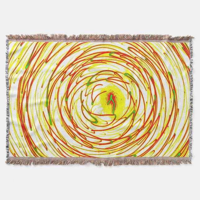 Spiral Wave Bloom – Premium Throw Blanket Decke (Vorderseite)