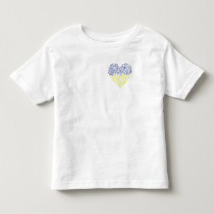 Spiral Wirbel mehandi Herz Ukrainische Flaggenfarb Kleinkind T-shirt