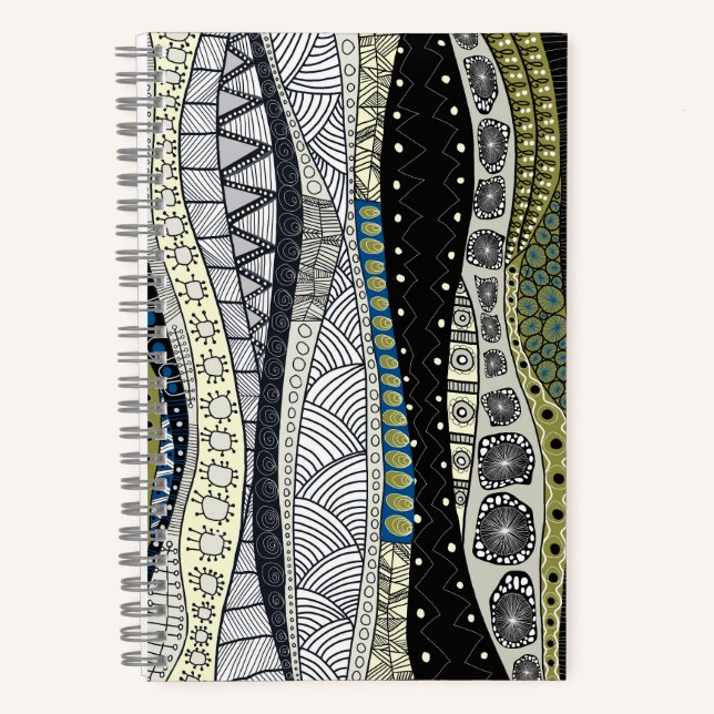 Spiral Zen Waves Notebook Notizbuch (Vorderseite)