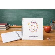 Spiral-Zitat-Lehrer-Notizbuch-Personalisiert