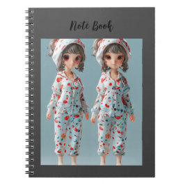 Spiral zwei Hübsche Cartoon-Girls Notebook Notizblock