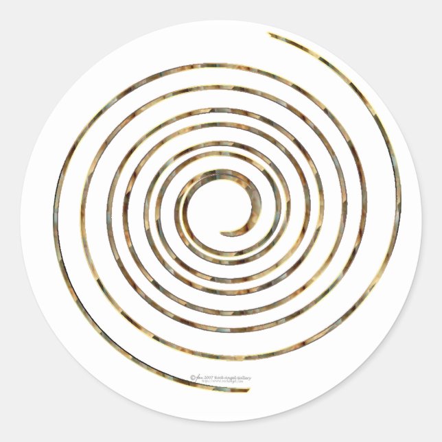 Spiralaufkleber Runder Aufkleber (Vorderseite)