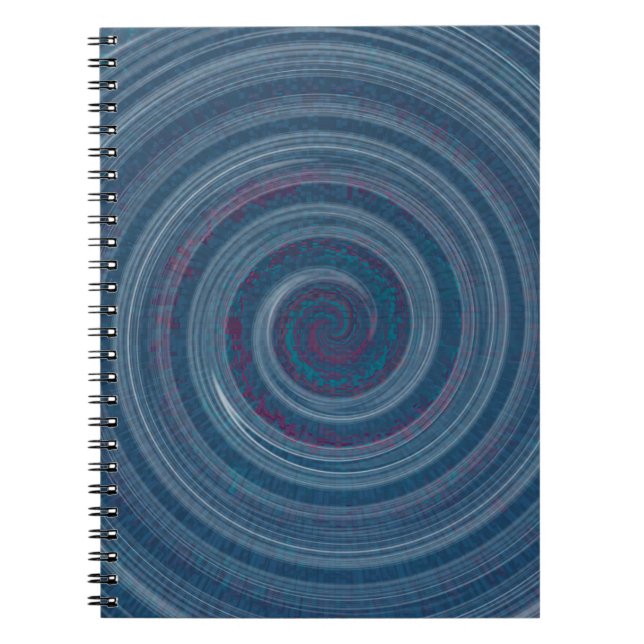 spiralblau - hypnotisch notizblock (Vorderseite)