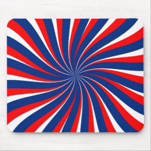 Spiralblau weiß rot... mousepad