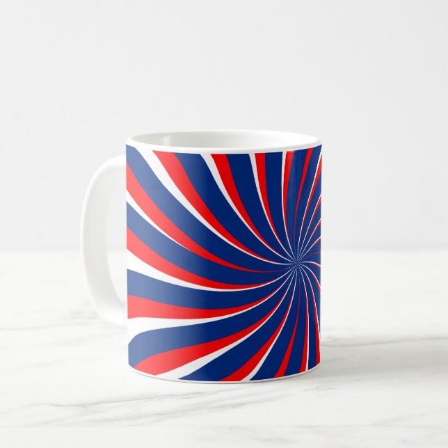 Spiralblau weiß rot... tasse (Vorderseite Links)