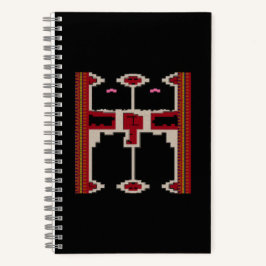 Spiralblock-Design inspiriert von Kunst aus Borneo Notizbuch