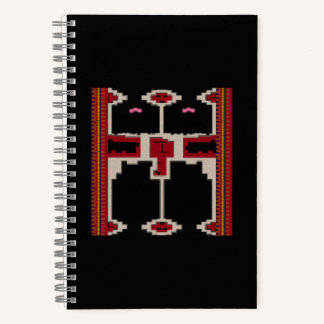 Spiralblock-Design inspiriert von Kunst aus Borneo Notizbuch