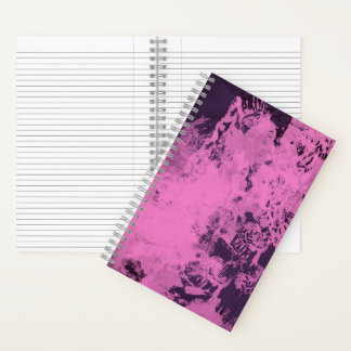 Spiralblock mit rosa grungy Lackstyle Notizbuch