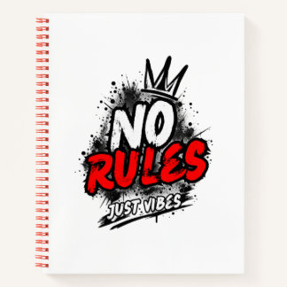 Spiralblock 'No Rules Just Vibes' Notizbuch
