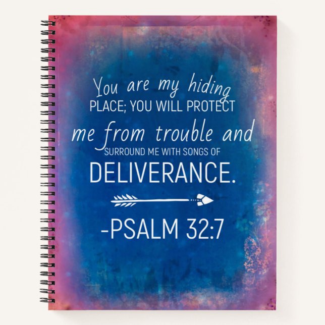 Spiralblock - Psalm 32,7 Notizbuch (Vorderseite)