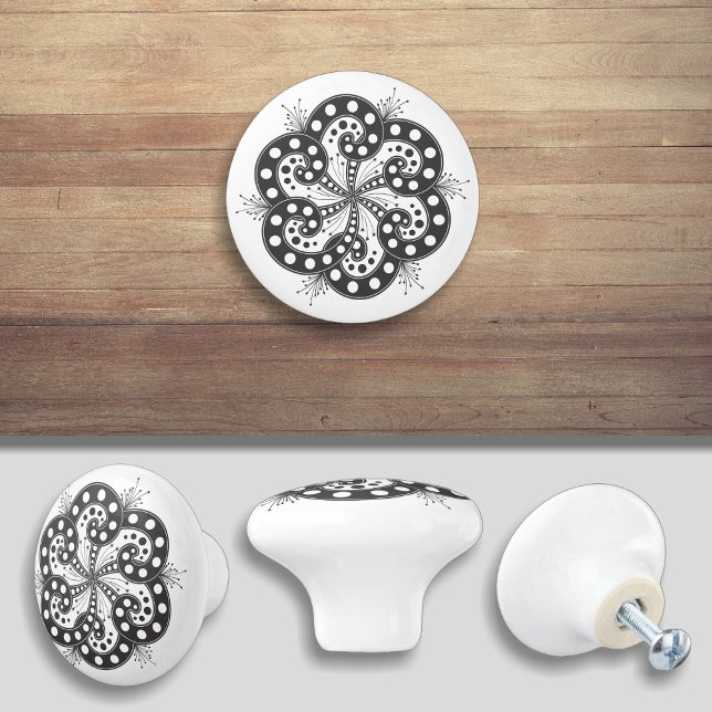 Spiraldesign Eleganter Türknopf Rumpf Keramikknauf (Von Creator hochgeladen)