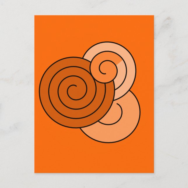 Spiraldesignhi Postkarte (Vorderseite)