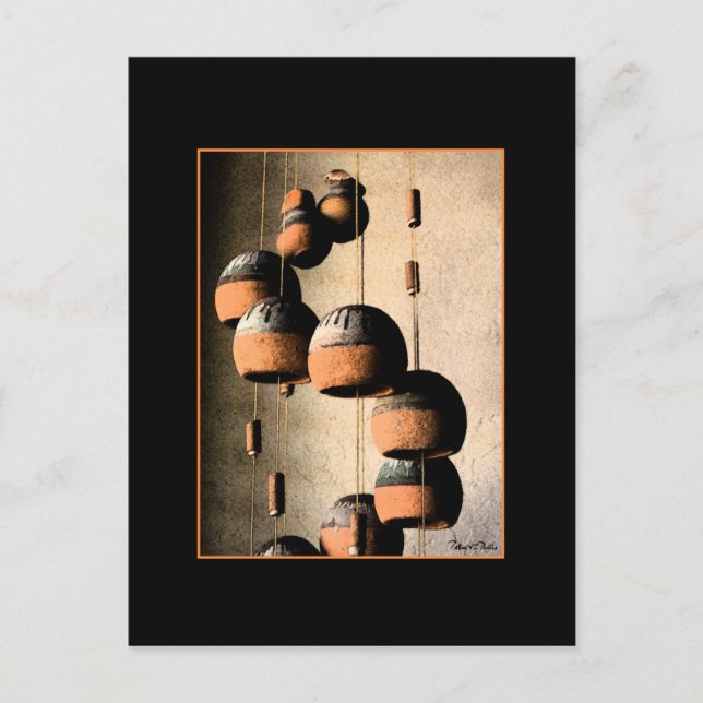 Spiraldrachen Wind Chimes Stillleben Miss Sie Postkarte (Vorderseite)