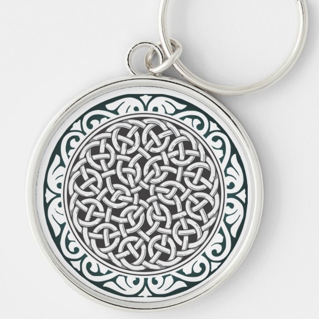 Spiraldraht wie Muster Designer Schlüsselanhänger (Vorne)