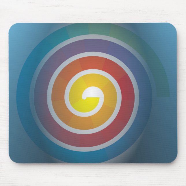 SPIRALE AUF BLAUEM HINTERGRUND MOUSEPAD (Vorne)