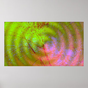 Spirale aus roten Bäumen. Poster