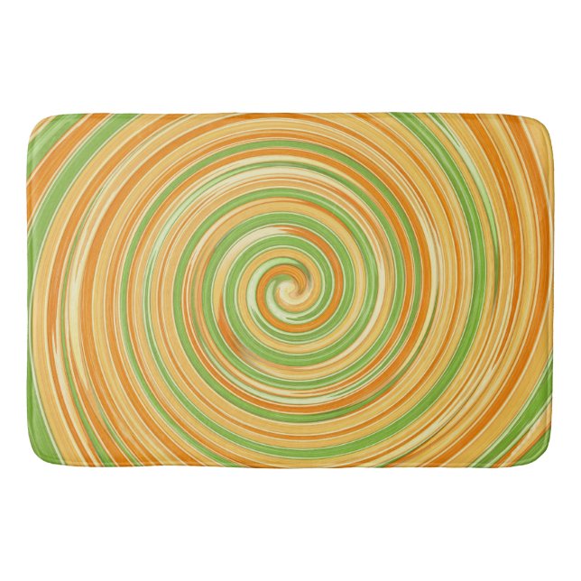 Spirale aus Zitrusfrüchten Badematte (Vorderseite)