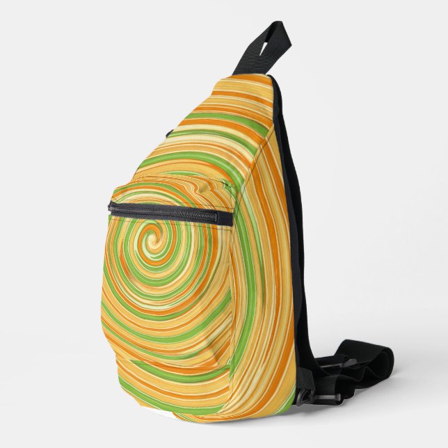 Spirale aus Zitrusfrüchten Crossbody Bag (Rechte Ecke)