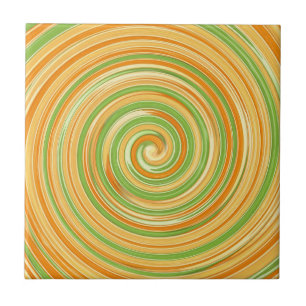 Spirale aus Zitrusfrüchten Fliese