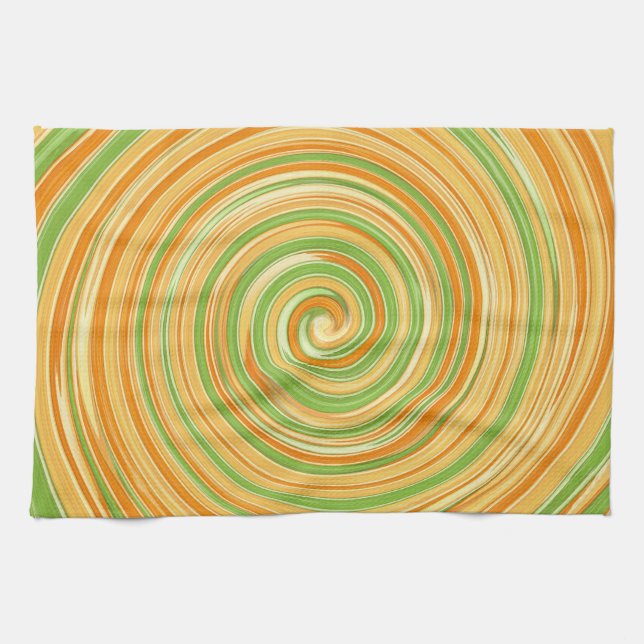 Spirale aus Zitrusfrüchten Geschirrtuch (Horizontal)