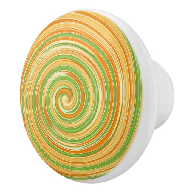 Spirale aus Zitrusfrüchten Keramikknauf (Rechts)