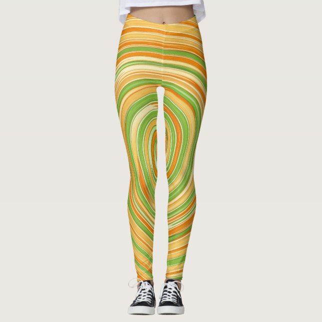 Spirale aus Zitrusfrüchten Leggings (Vorderseite)