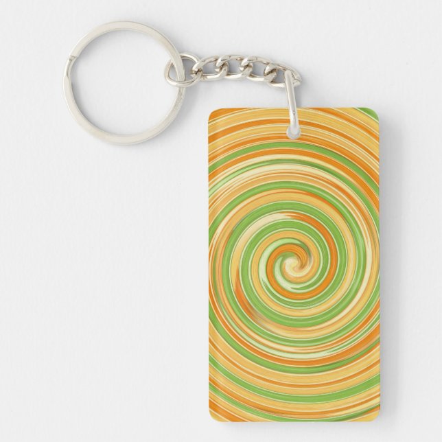 Spirale aus Zitrusfrüchten Schlüsselanhänger (Vorderseite)